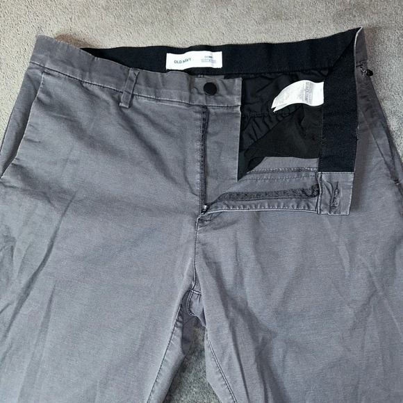 Old Navy Men’s Size 34W 32L Grey Skinny Flex Business Casual Office Dress Pants - Picture 9 of 12